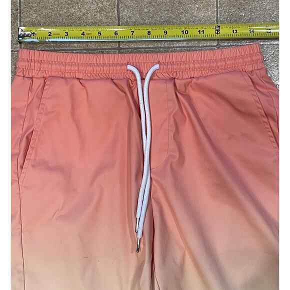 SHEIN Women’s Elastic Waist Peach Colored Shorts Size Small Drawstring, Pockets - Picture 3 of 12